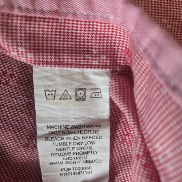 PENGUIN Men's Pink Button-Up Shirt.Size 15 1/2 - Picture 6 of 11